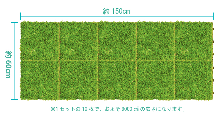 ジョイント式人工芝パネルタイプ【30ｘ30cm】10枚セット