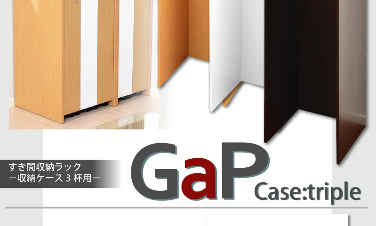 すき間収納ラック【GaP】専用枠　収納ケース3杯用